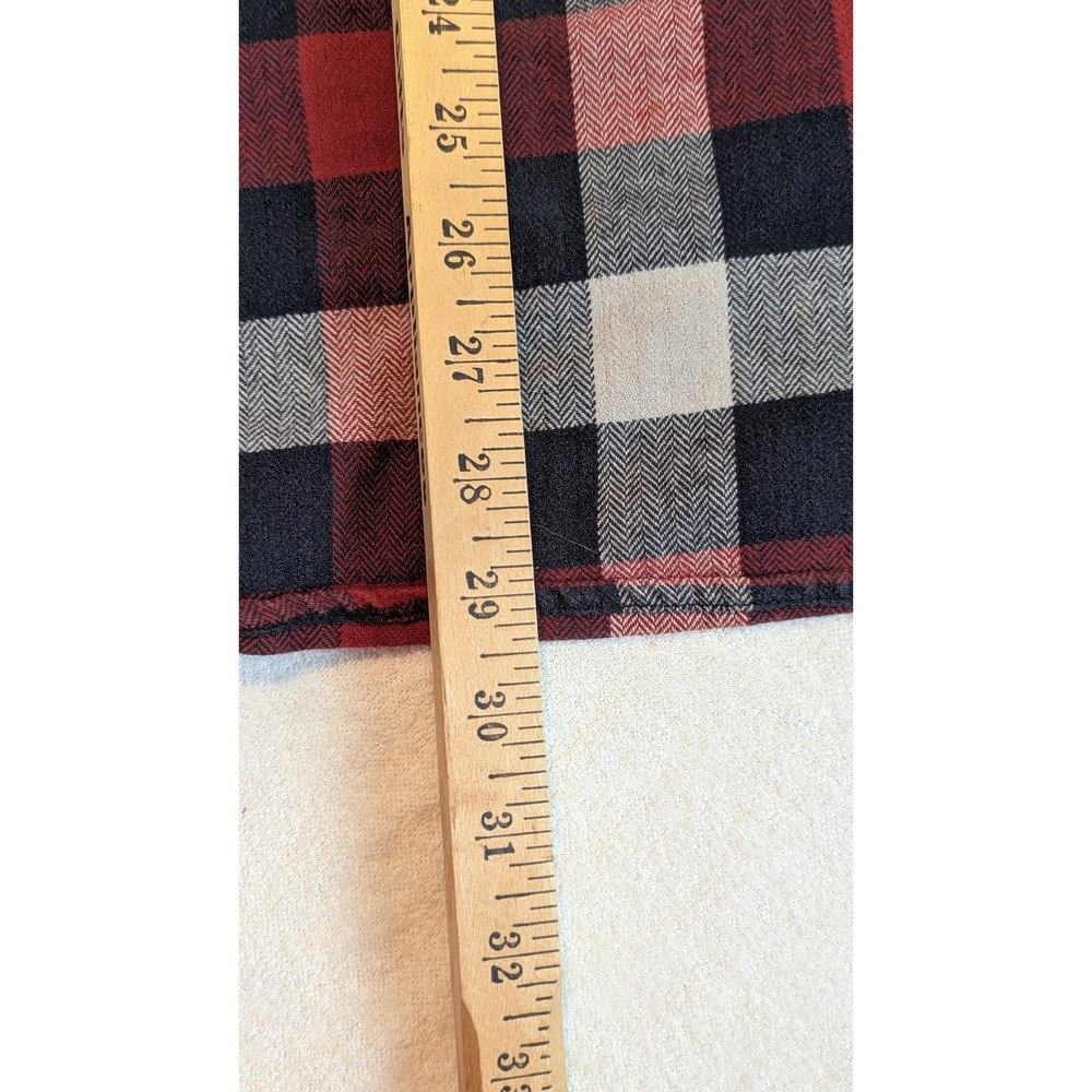 JACHS New York 2XL Mens Plaid Flannel Shirt Red Black Gray Button Down Casual - Picture 8 of 12